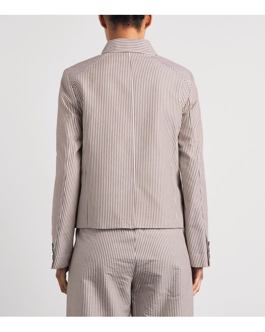 ME+EM Gray Stripe Jacket