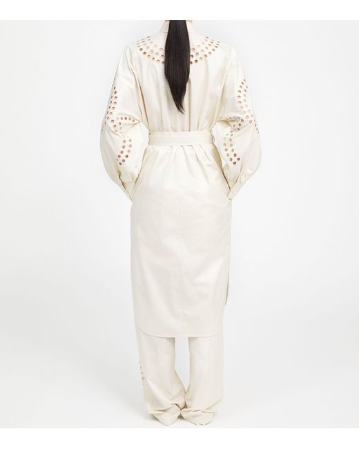 Aeron White Belted Senate Midi Dress