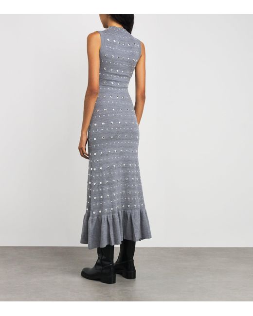 sandro grey dress SANDRO Metallic Maxi Dress