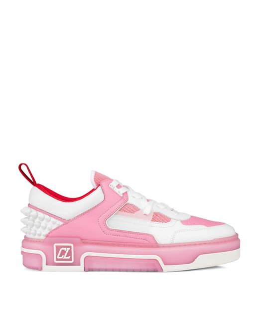 Christian Louboutin Pink Astroloubi Leather Sneakers for men