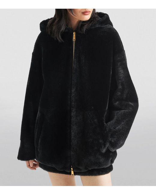 Prada Black Shearling Reversible Jacket