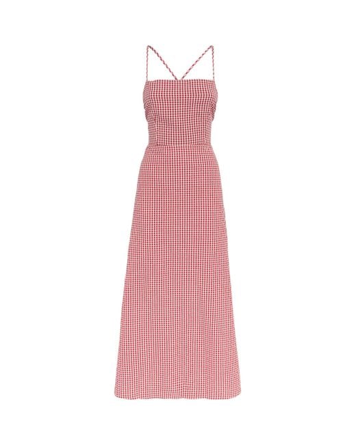 Posse Pink Gingham Halterneck Lori Midi Dress