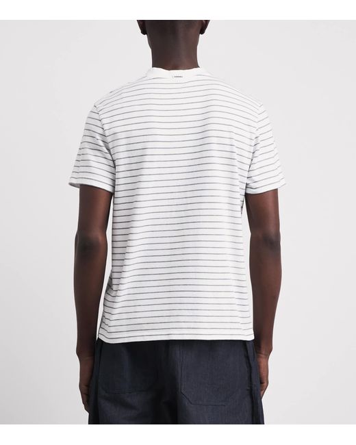 Sandro White Cotton Sailor T-Shirt for men