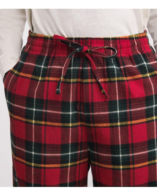 Skims Red Flannel Tartan Pyjama Trousers for men