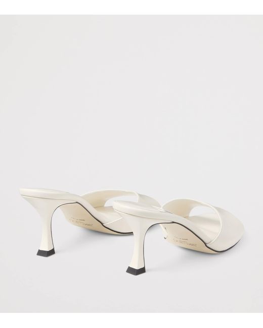 Jimmy Choo Natural Skye 70 Leather Mules