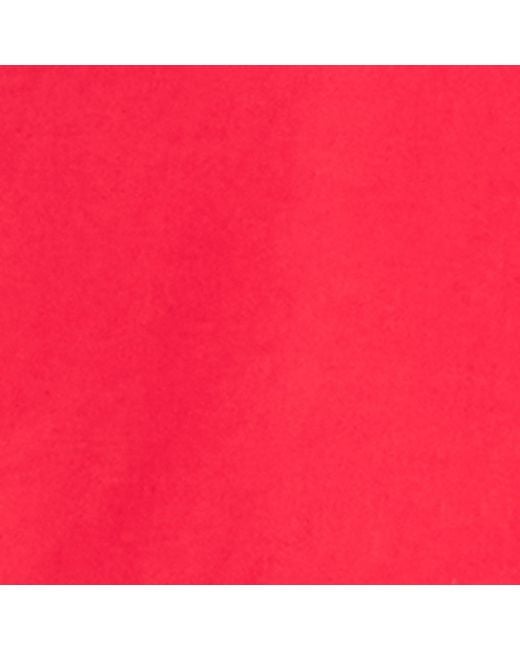 Ganni Red Cotton Bow-Detail Blouse