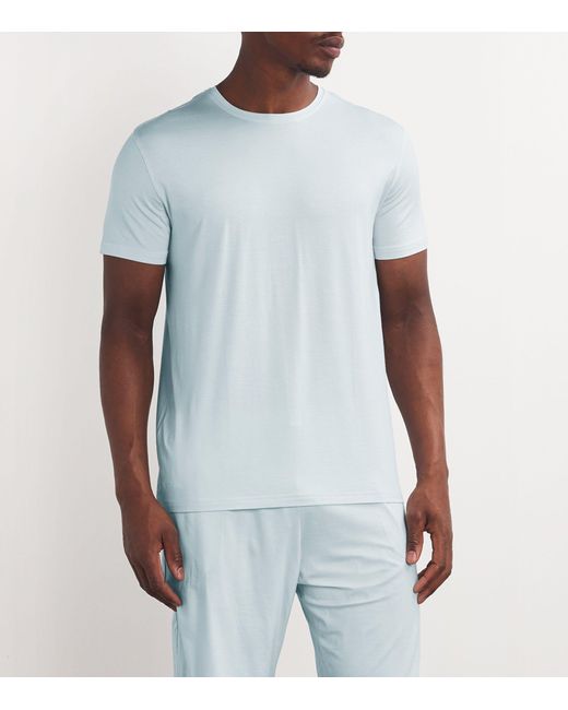 Derek Rose Blue Stretch-modal Basel T-shirt for men