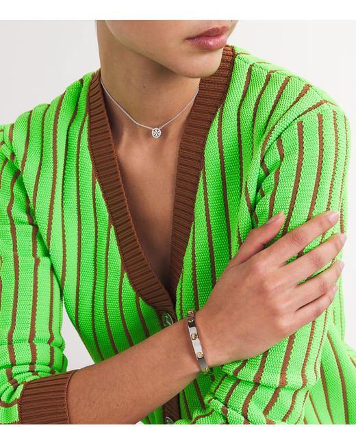 Tory Burch Natural Miller Pavé Pendant Necklace