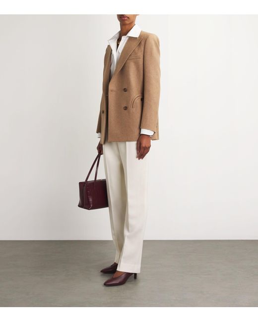 Blazé Milano Brown Virgin Wool-Cashmere Everyday Blazer