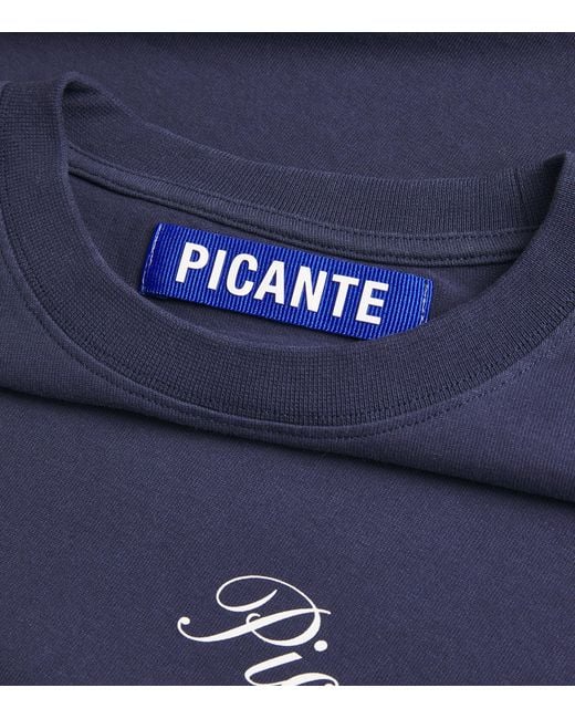 Picante Black Organic Cotton Tailor Logo T-Shirt for men
