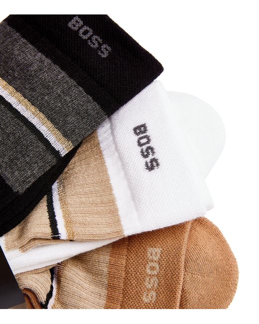 Boss Black Pack Of 3 Striped Socks for men