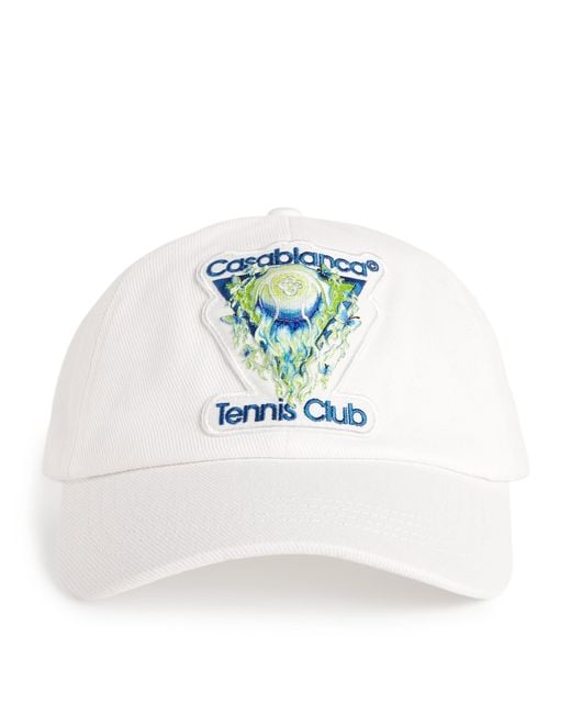 Casablanca White Flaming Tennis Club Baseball Cap for men