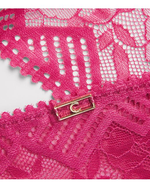 Chantelle Pink Lace Origins Tanga Briefs