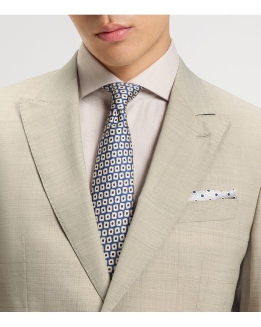 Boss White Virgin Wool Slim 2-Piece Suit for men