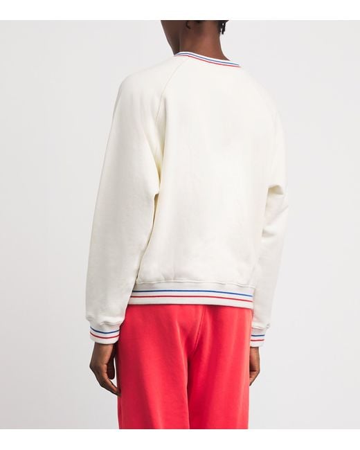 Mother White Cotton The Big Sport Sweatshirt