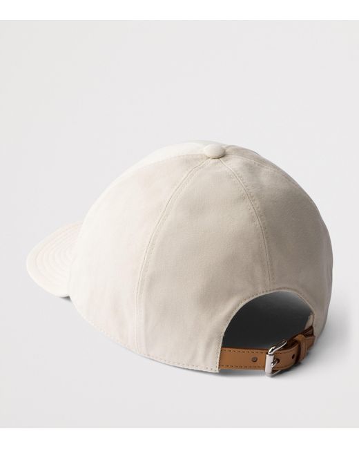 Prada Natural Cotton Old Gabardine Baseball Cap for men