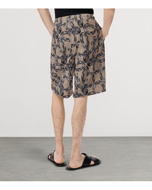 Loewe Gray X Paula's Ibiza Terry Anagram Shorts for men