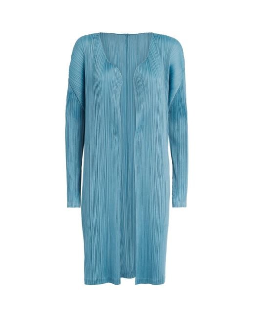 Pleats Please Issey Miyake Blue Monthly Colors January Cardigan