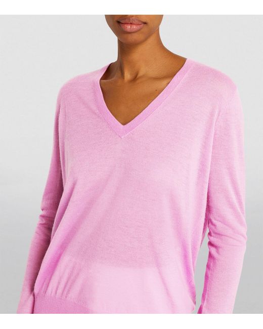 Joseph Pink Cashmere Cashair Sweater