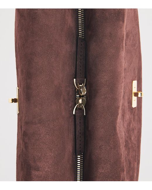 Sandro Purple Suede Le Grand Bazaar Top-Handle Bag