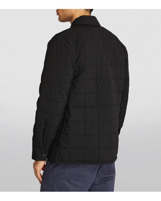 Rains Black Quilted Zip-up Jacket for men