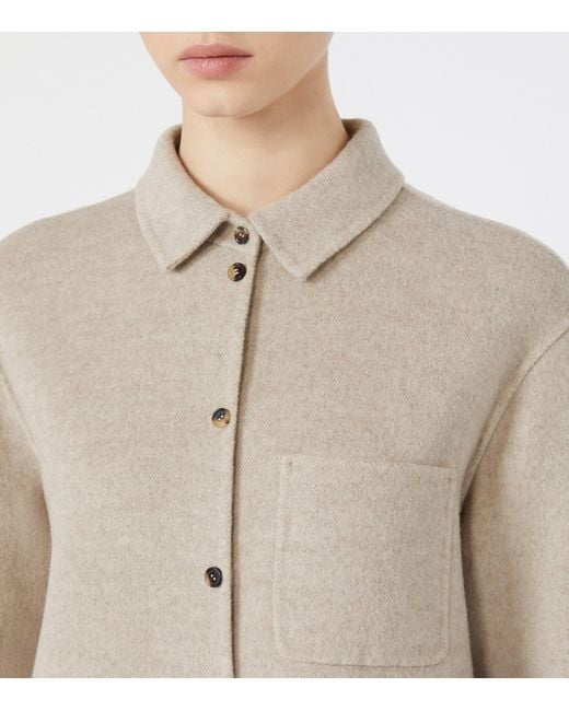 Max Mara White Wool-Cashmere Overshirt