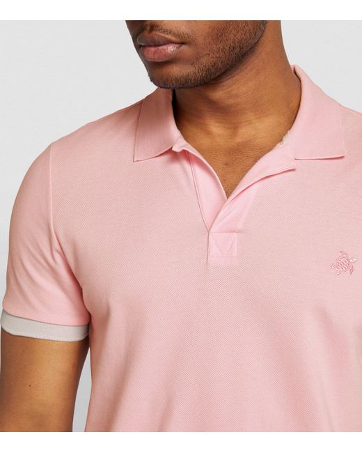 Vilebrequin Pink Cotton Palatin Polo Shirt for men