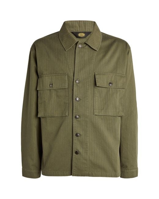 Woolrich Green Military Overshirt for men