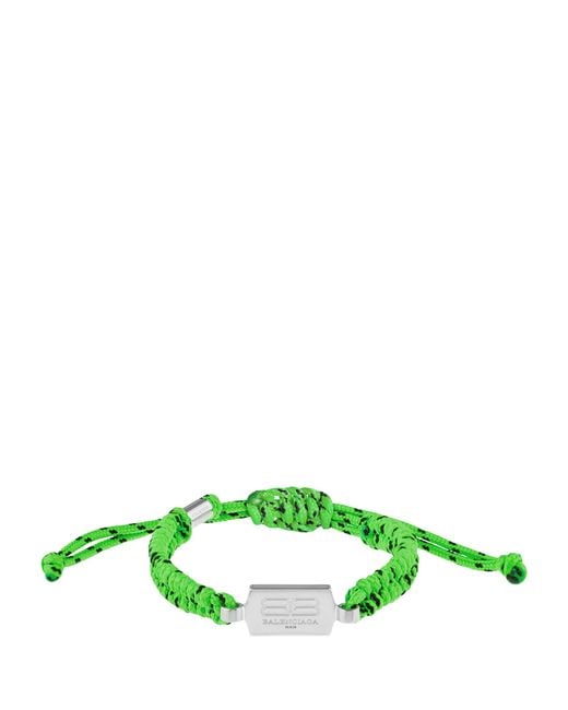 Balenciaga Green Saint-Germain Lace Bracelet for men