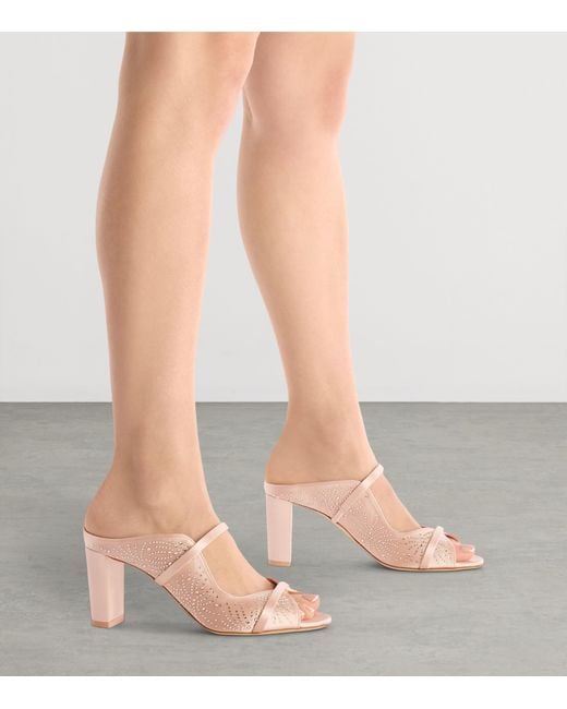 Malone Souliers Pink Satin Norah Heeled Sandals 70