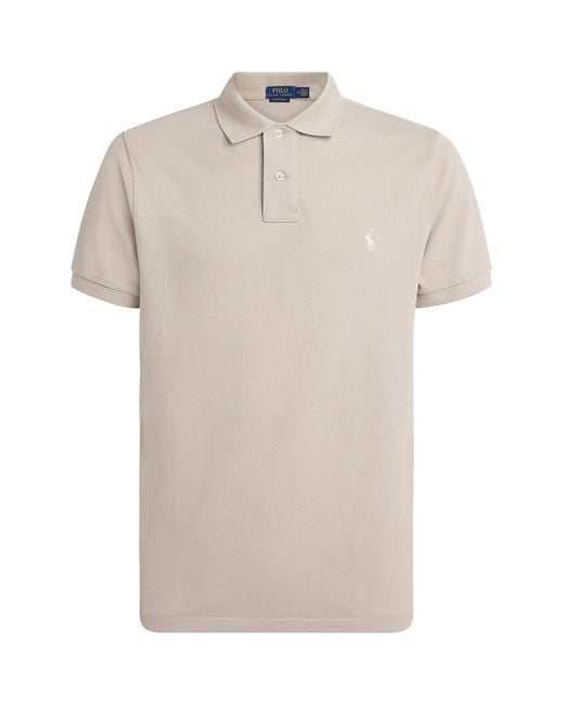 Polo Ralph Lauren White Cotton Mesh Polo Shirt for men