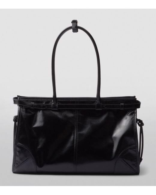 Prada Black Large Leather Bonnie Top-Handle Bag