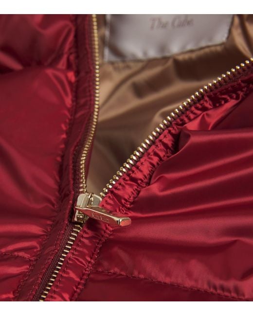 Max Mara Red Water-Resistant Down Puffer Jacket