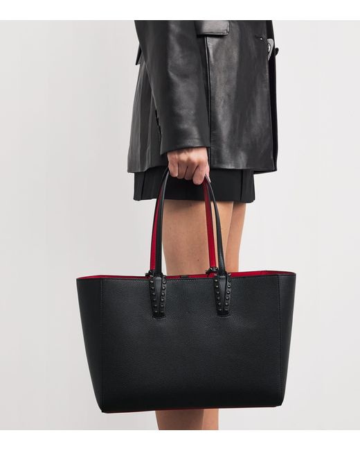 Christian Louboutin Black Cabata Small Calfskin Tote Bag