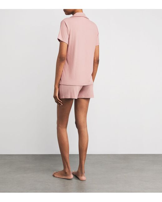 Skims Pink Soft Lounge Short Pyjama Set