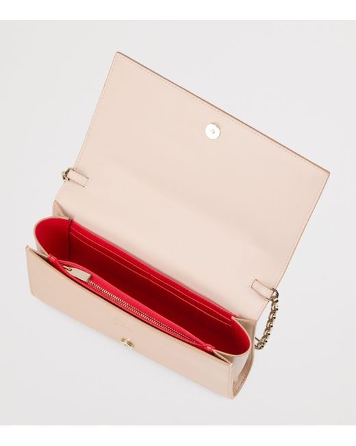 Christian Louboutin Brown Paloma Leather Clutch Bag