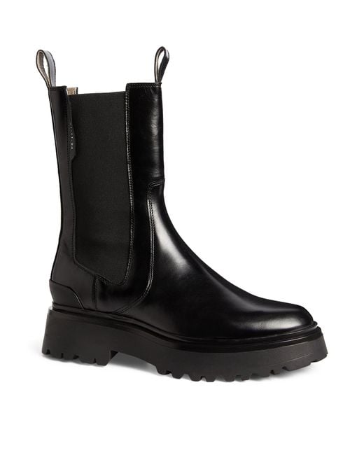 AllSaints Leather Amber Chelsea Boots in Black | Lyst