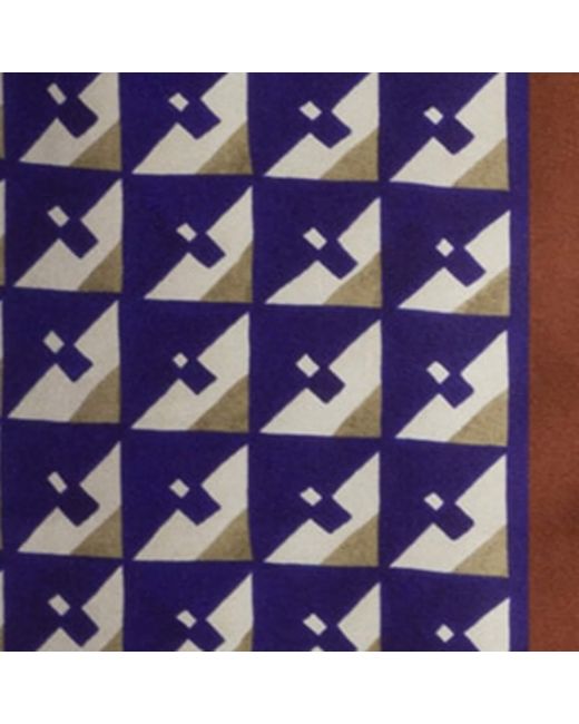 Miu Miu Blue Silk Printed Scarf