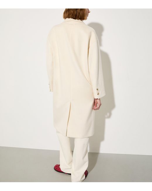 MAX&Co. White Wool-Cashmere Overcoat