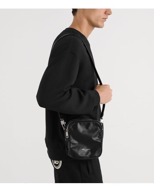 Dolce & Gabbana Black Patent Leather Cross-Body Bag