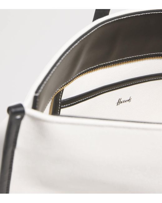 Harrods White Building Landscape Shopper Bag