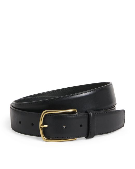 Officine Creative Black Leather Belt for men