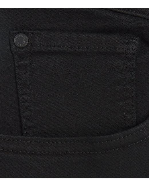 7 For All Mankind Black Slimmy Tapered Lux Performance Plus Jeans for men