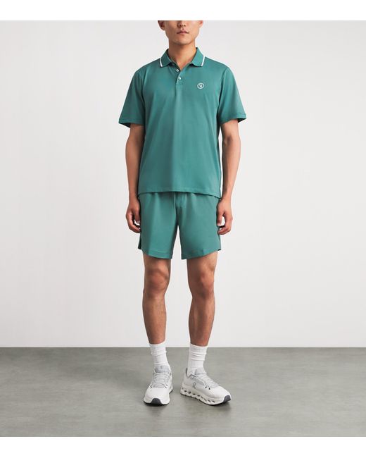 vuori Green Embroidered Gamepoint 2.0 Polo Shirt for men