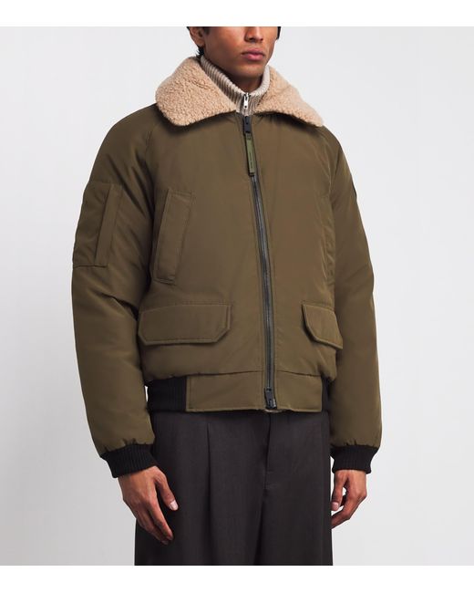 Canada Goose Green Down Chilliwack Aviator Bomber Jacket for men
