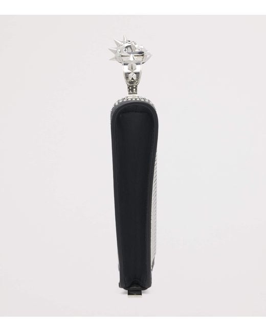 McQueen Black Skull Four-Ring Pouch