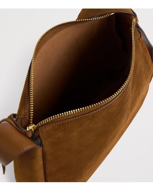 Tory Burch Brown Suede Romy Shoulder Bag