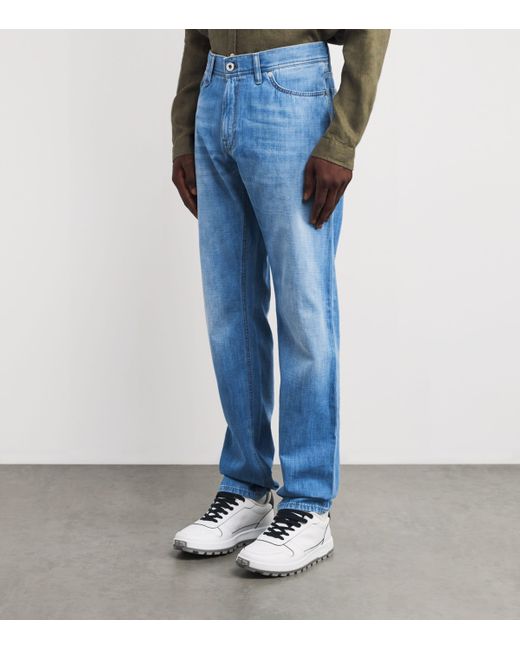 Brioni Blue Meribel Straight Jeans for men