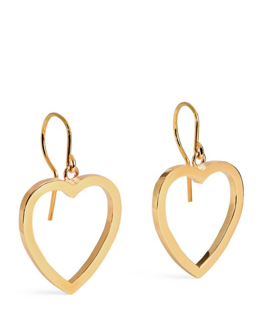 Jennifer Meyer Metallic Large Open Heart Drop Earrings