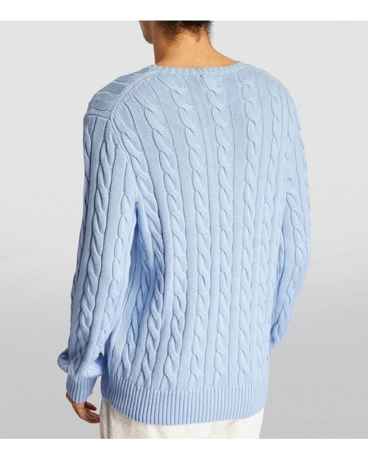 Polo Ralph Lauren Blue Cotton Cable-knit Sweater for men